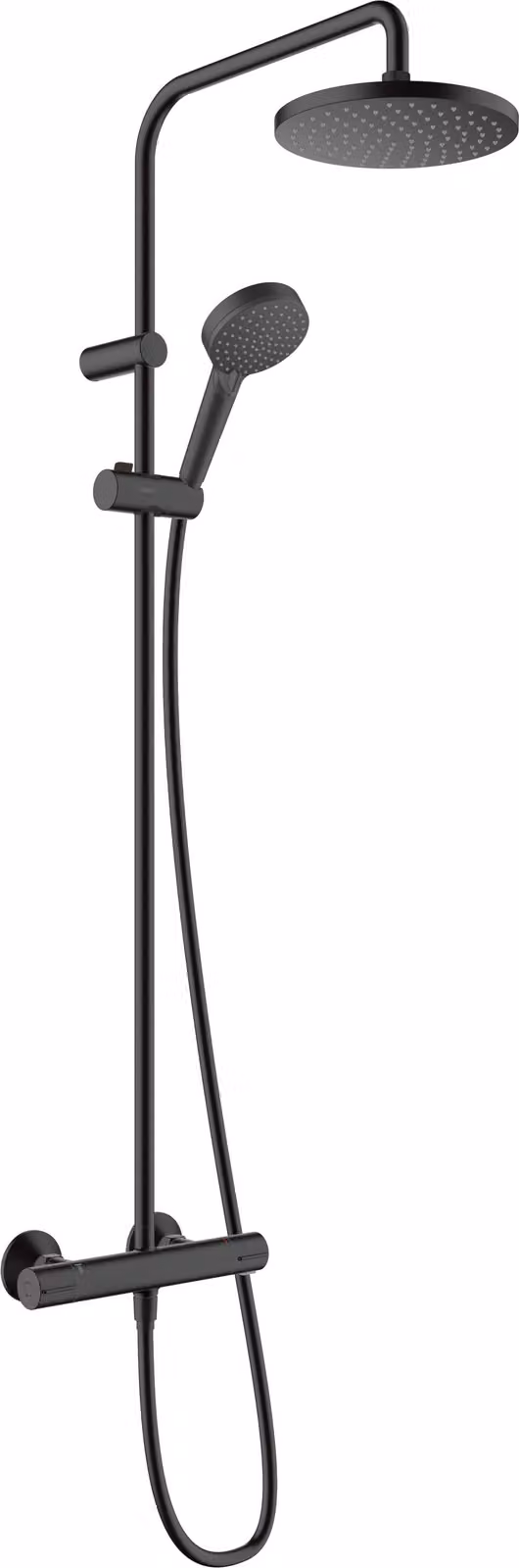 hansgrohe Showerpipe 200 1jet Vernis Blend EcoSmart nero opaco con termostato doccia, 1 pz.