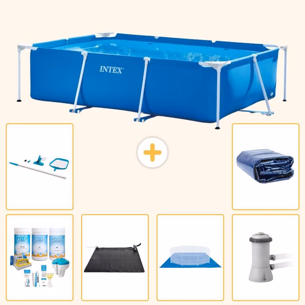 Piscina fuori terra rettangolare - 300x200x75 cm - 7 pezzi - Modello S20051