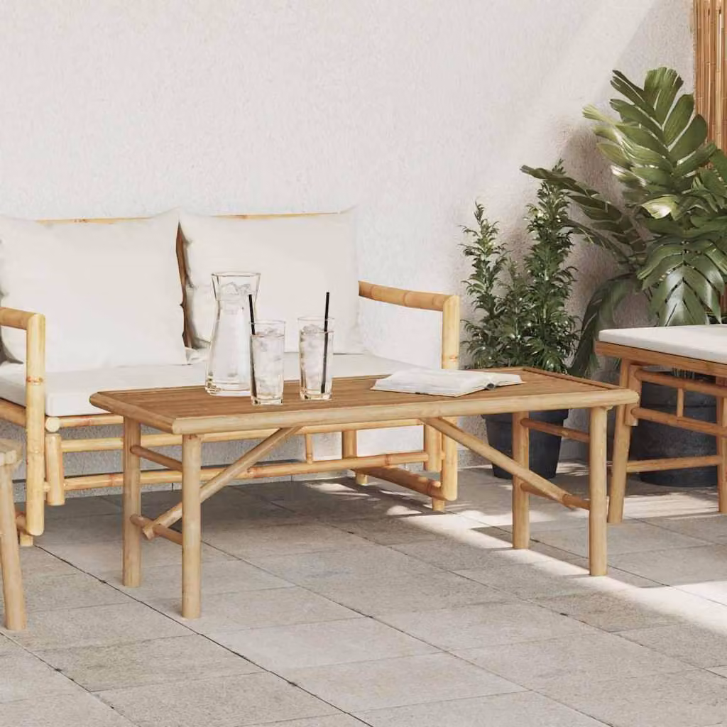 Maison Exclusive - Tavolino da caffè marrone, 110 x 50 x 43 cm, in bambù