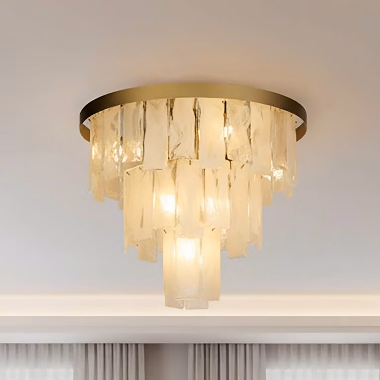 Searchlight Plafoniera soffitto Formalux, dimmerabile, Ottone / Oro, Soggiorno / Sala da pranzo, Metallo, Plafoniera