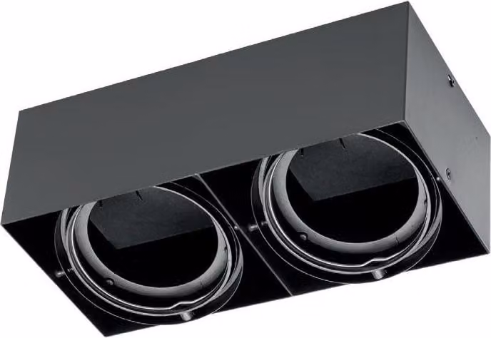 Plafoniera Pireo 2xAR111 nero GTV
