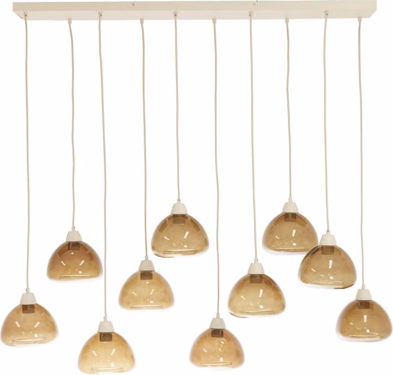 Lampada a sospensione - marrone - BISHO - vetro - grande lampada da tavolo da pranzo - E27 - 2982382 - Light & Living