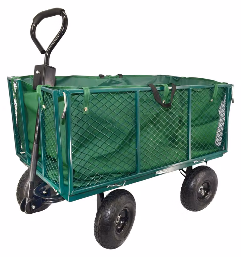 Carrello da giardino 95x50x40 cm, fino a 300 kg, carrello a mano, carrello da trasporto