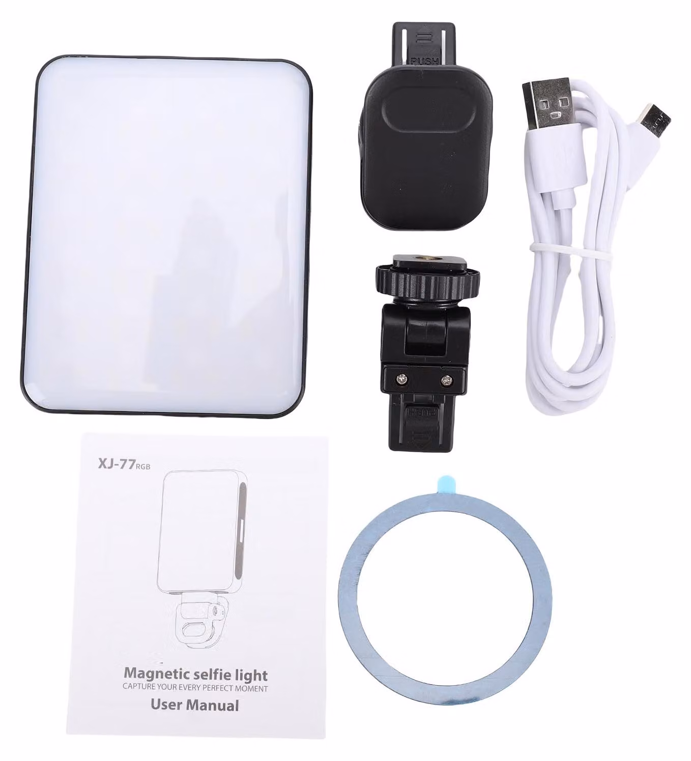 Luce di riempimento magnetica, video LED RGB ruotabile a 360° per conferenze, dirette streaming, brevi video e selfie