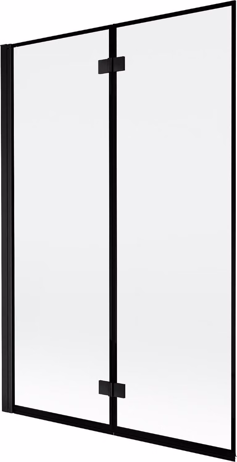 Mexen Mist paratia per doccia a 2 ante sinistra 120 x 150 cm, cornice nera, nero - 8A9-120-002-70-70-L