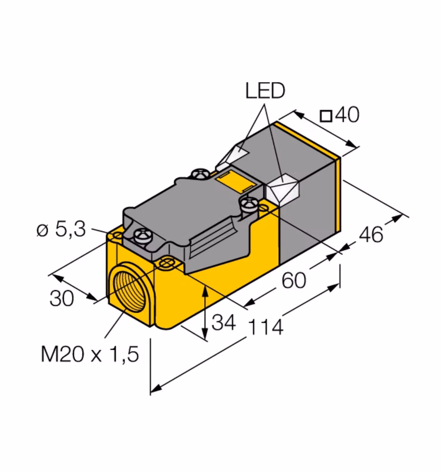 Turck 15046 - NI20-CP40-VP4X2/S100, Sensore induttivo