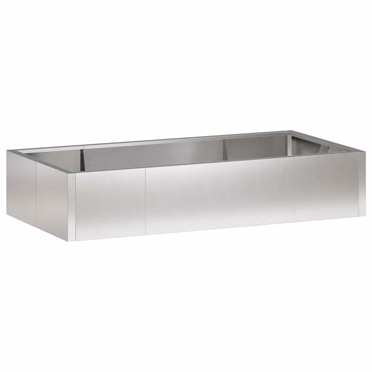 Set di 6 muri di contenimento vidaXL in acciaio inox color argento L/P/H: 200 x 100 x 40 cm