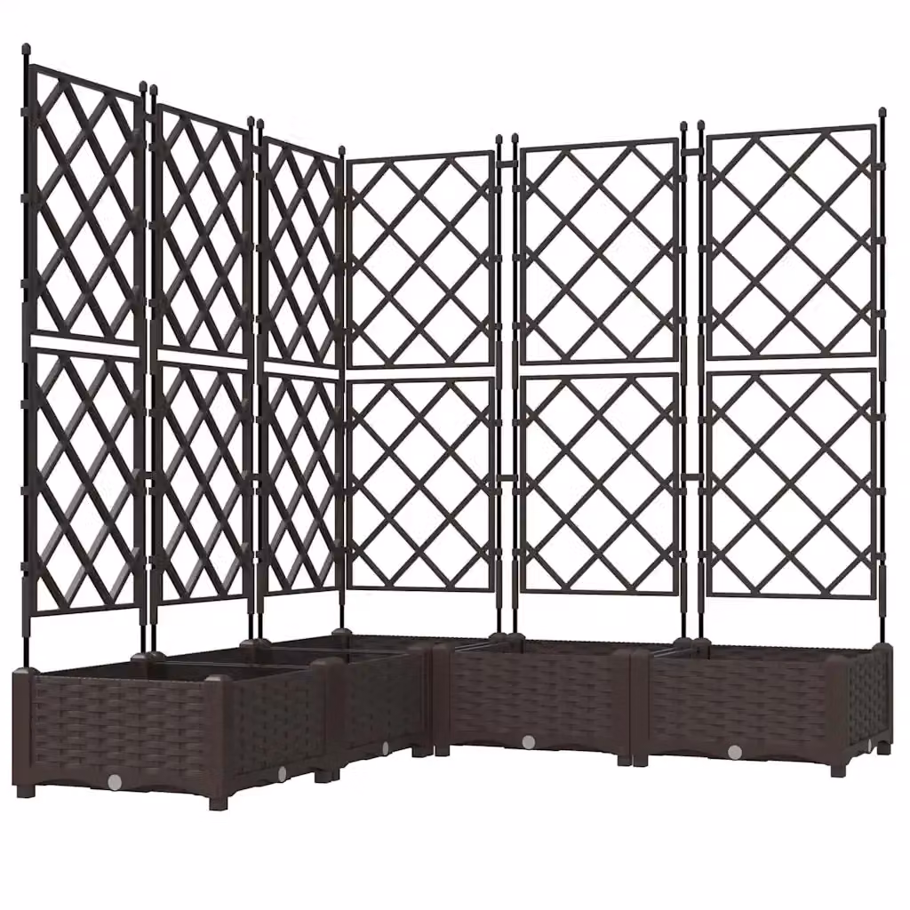 Set di 5 fioriere da esterno vidaXL in acciaio marrone L/P/H: 120 x 120 x 125,5 cm – 2