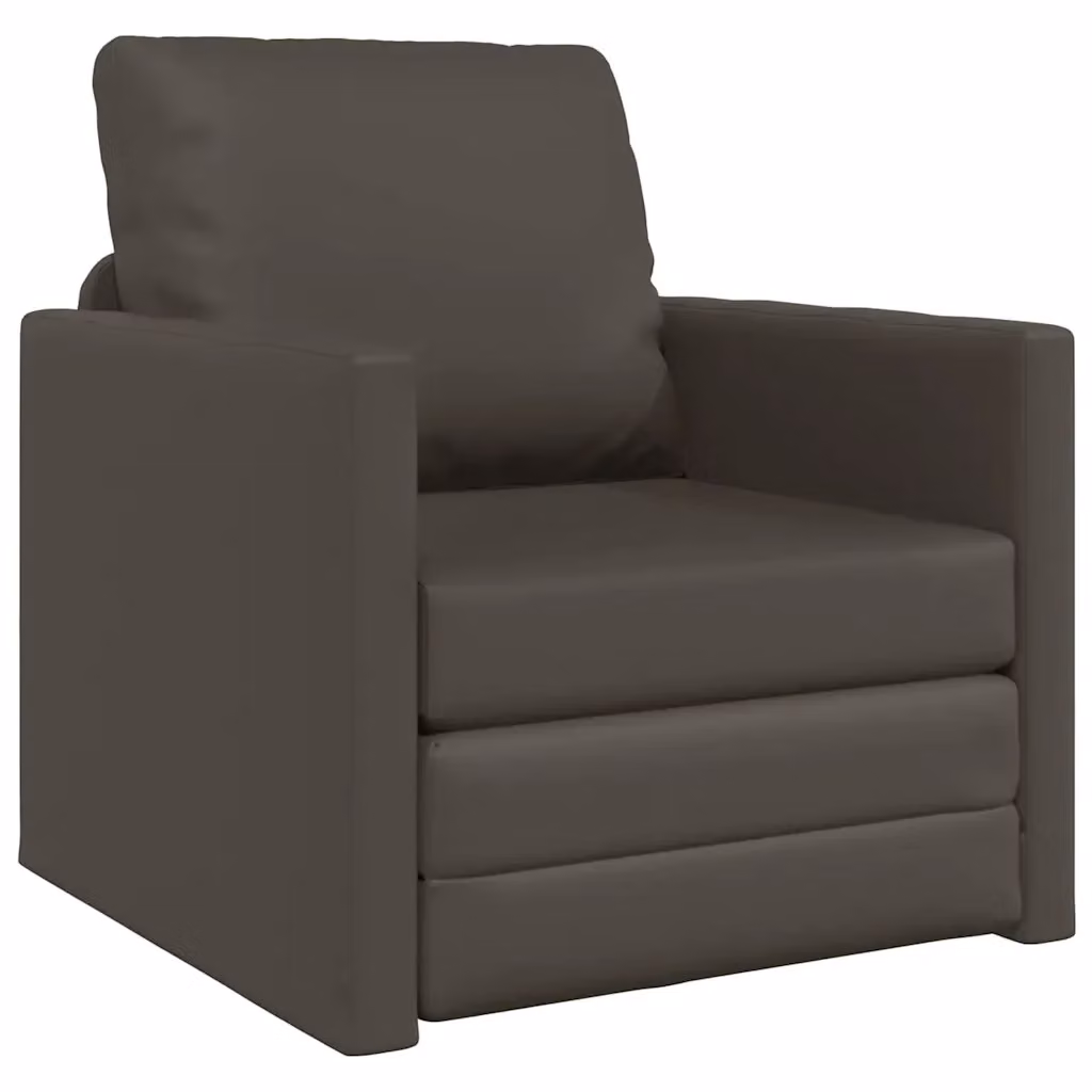 Divano letto Daybed vidaXL in pelle artificiale grigio L: 74 cm, P: 77 cm, H: 81 cm – 2