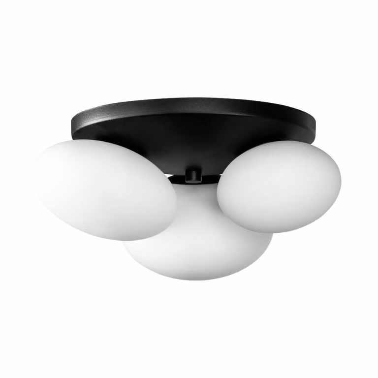 Lampada da soffitto OMI bianco e nero 3xG9x5W in vetro, dimensioni: 20x34x37 cm, IP20, linea Zuma