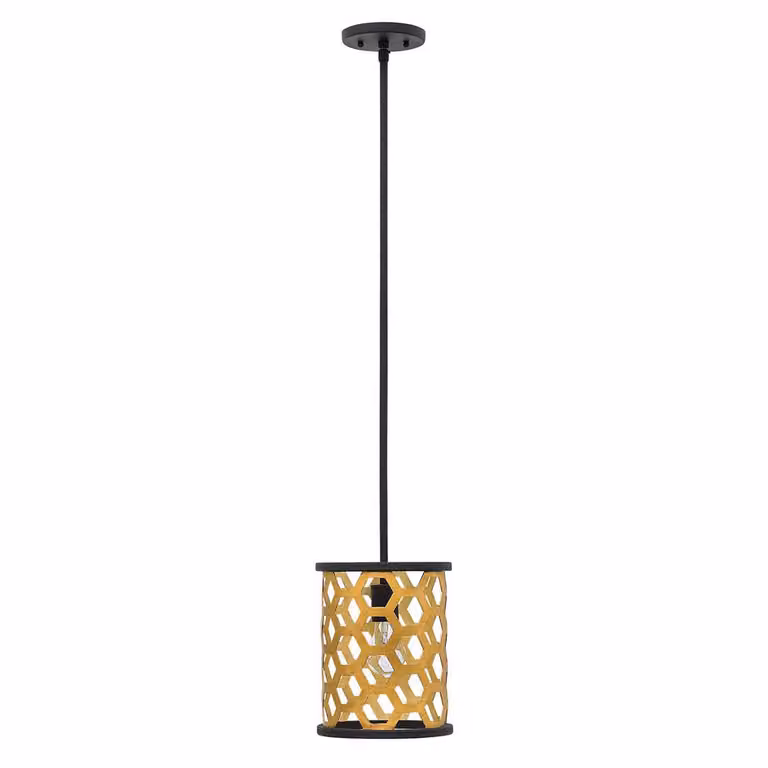 Lampada a sospensione Felix, oro caldo, 1xE27x100W, metallo, dimensioni: 106,4x20x20 cm, IP20, Hinkley