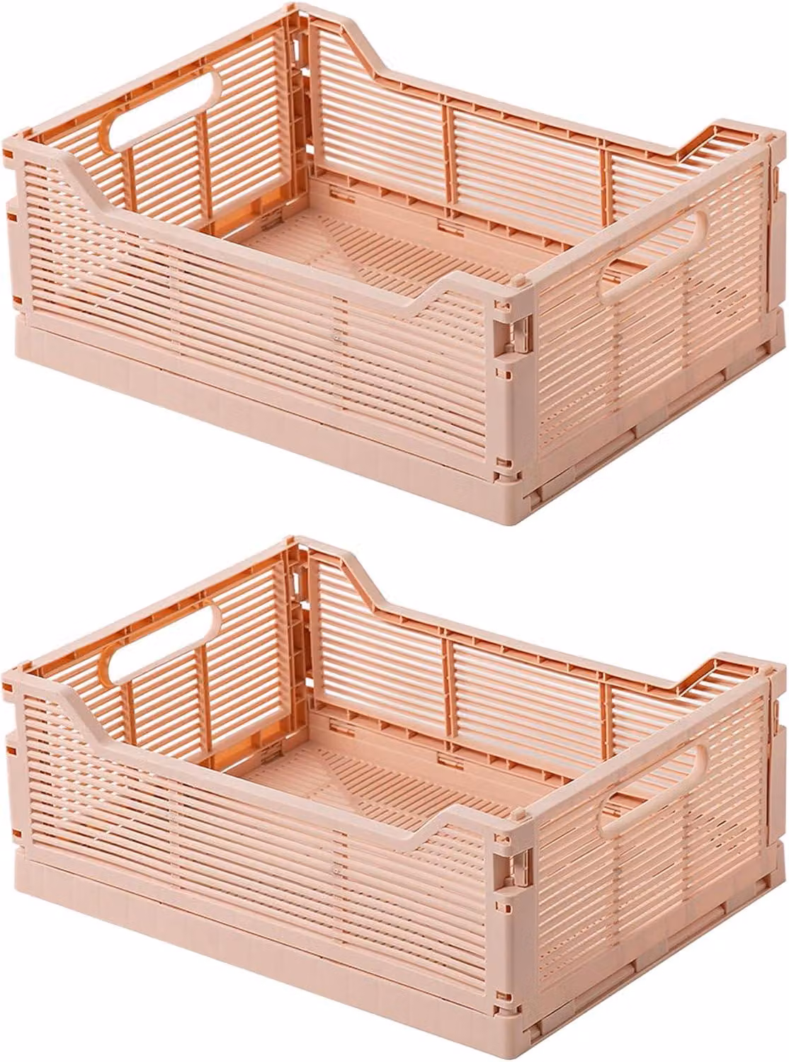 Contenitori impilabili, dimensioni 40x30x15 cm, confezione da 2, in plastica, per uso domestico