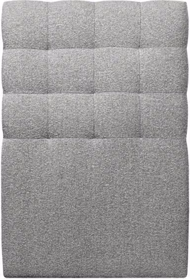 Testiera in tessuto bouclé grigio imbottita L90 cm