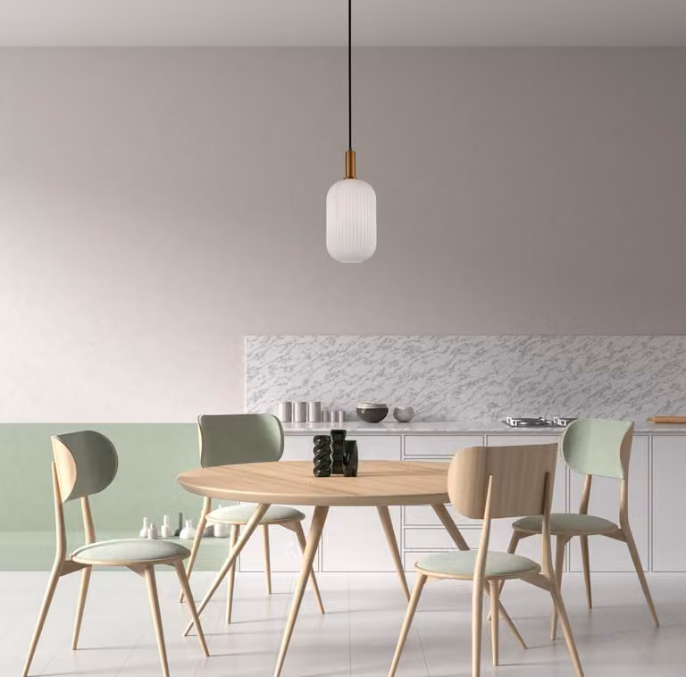 Lampada a sospensione Italux DELLA 1 E27 oro 20 cm