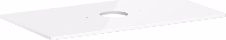 hansgrohe Xelu Q Console avec découpe ronde au centre, 980x550, pour vasque à poser, sans trou pour robinet, 54114050, 54114050
