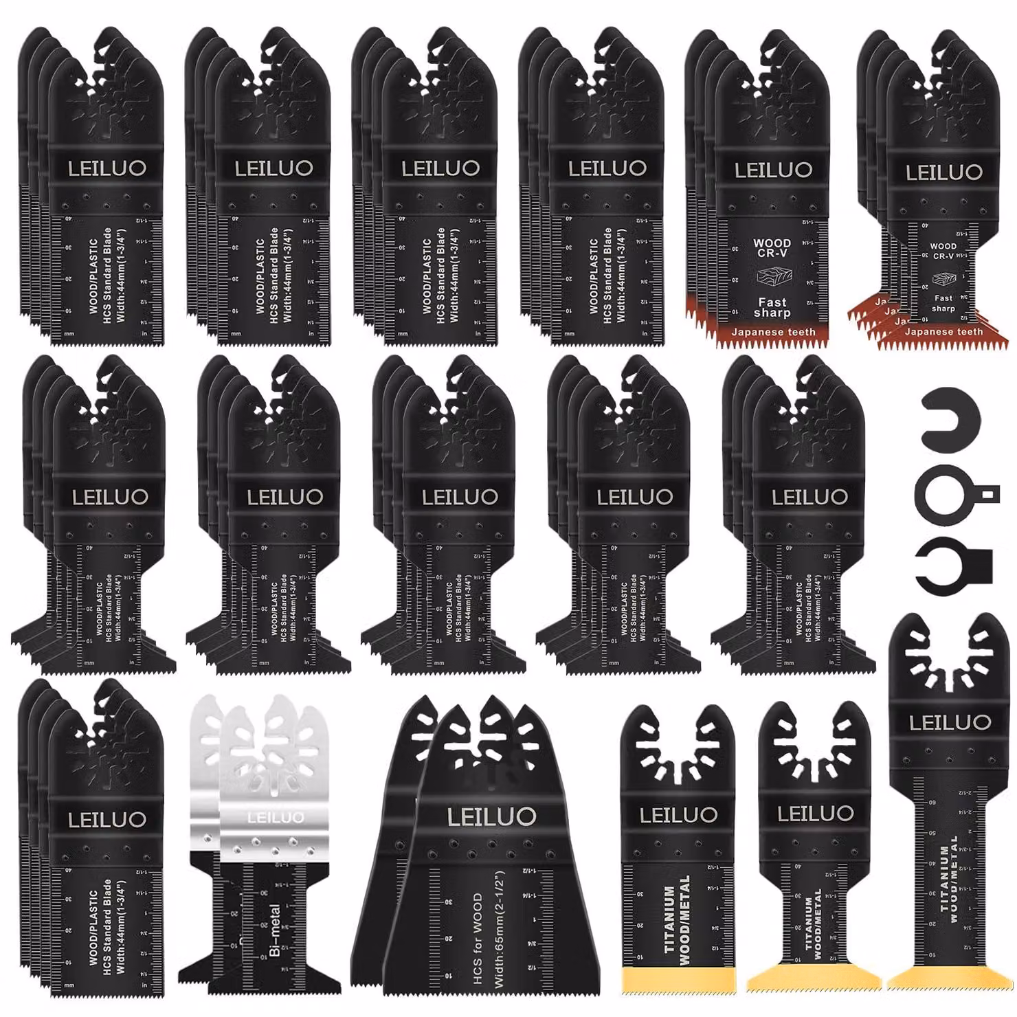 Kit completo di 55 utensili multifunzione per legno e cartongesso