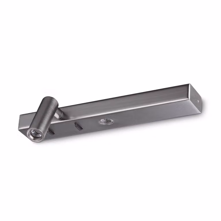 IDEAL LUX Applique da parete a LED Bonne Nuit 1, Alluminio / Grigio / Zincato, Soggiorno / Sala da pranzo, Metallo, Moderno, Applique a LED