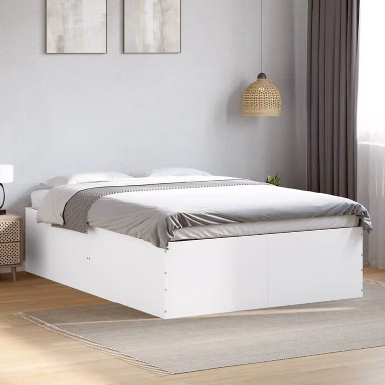 vidaXL Giroletto Bianco in Legno Multistrato L: 140 cm, P: 200 cm