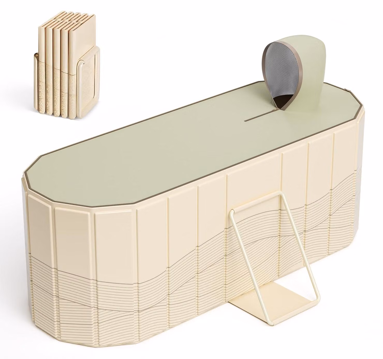 Vaschetta da bagno portatile per adulti, dimensioni 150 x 55 x 50 cm, pieghevole