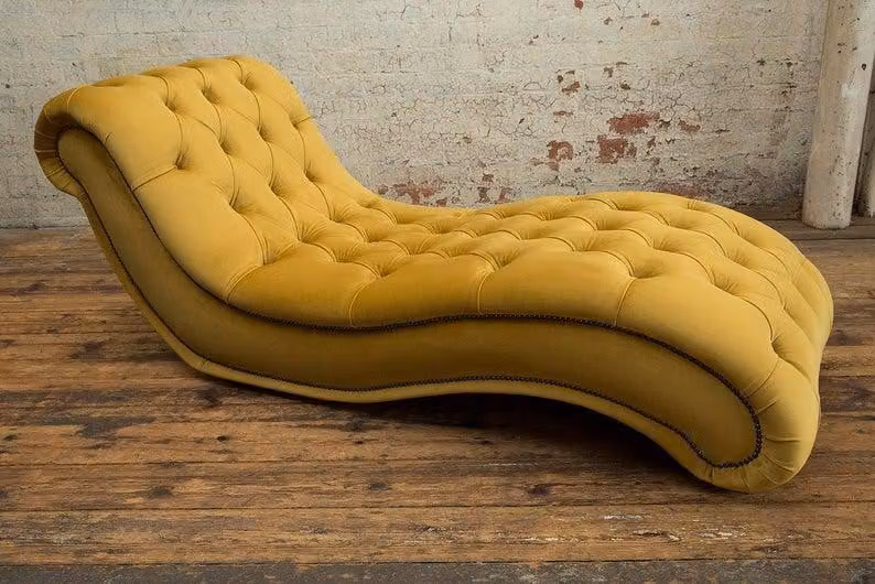 Chesterfield Chaiselongues Sofa Liege Chaise Club Relax Liegen Leder
