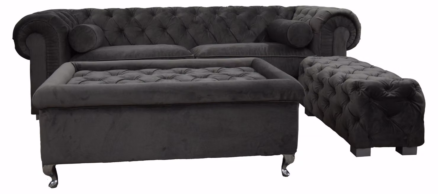 Chesterfield Sofa 3 SITZER Polster Designer Couchen Sofas Garnitur SL Sofa 19