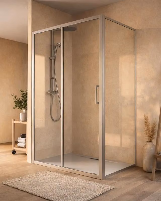 Box doccia 70x160 Marsiglia un anta scorrevole reversibile trasparente H 195 cromo