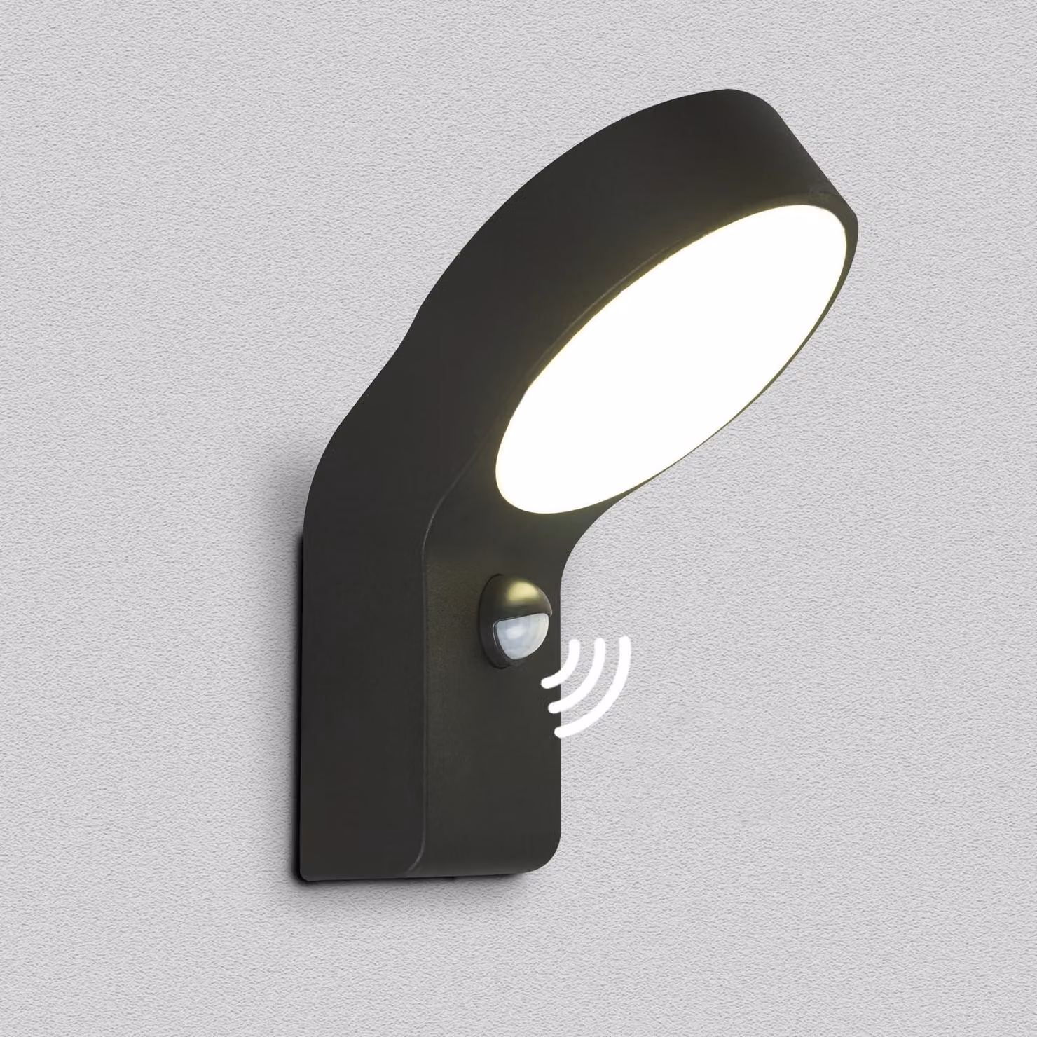 Lampada da esterno, 8,5 W, con sensore di movimento, 600 lumen, grado di protezione IP65