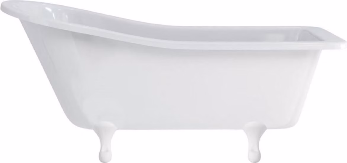 Casa Padrino Luxury Art Nouveau Bathtub White / White 169 x 73 x H. 77 cm - Vasca da bagno autoportante in acrilico retrò - Mobili da bagno retrò nostalgici
