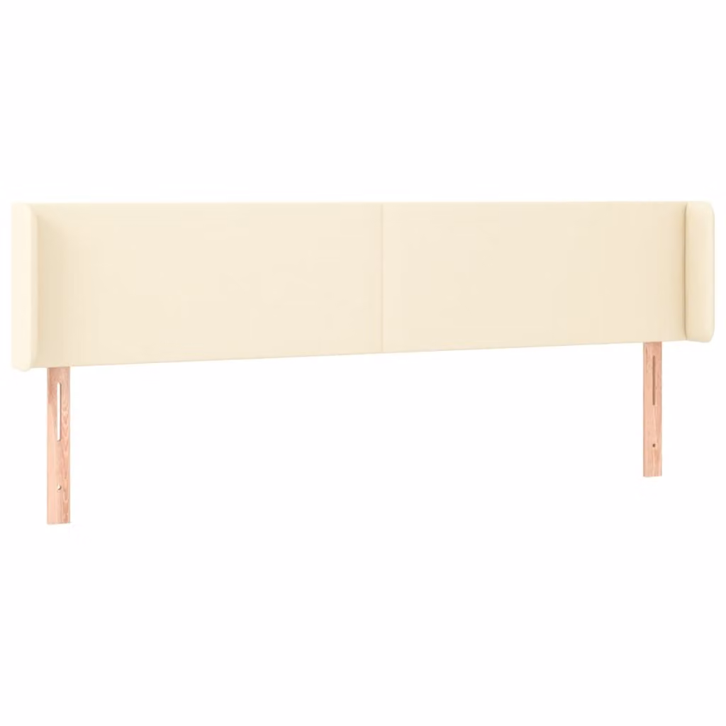 Testiera ad Orecchio Crema 183x16x78/88 cm in Pelle finta