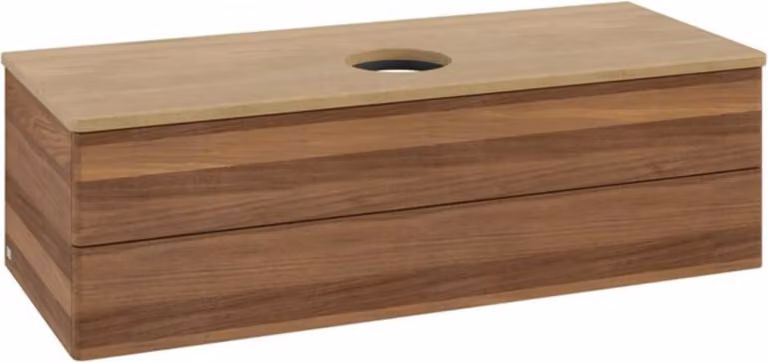 V&B Mobiletto senza struttura frontale, con illuminazione Antao 120x36x50cm, colore WBP hon. Oa, w. wal