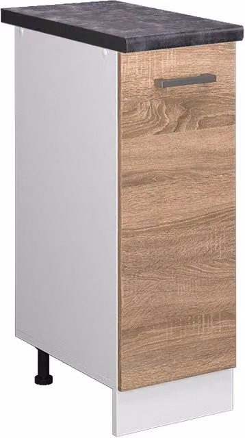 Armadio dispensa da cucina Vicco R-Line Sonoma e Bianco con ante Antracite, L: 30 cm, P: 60 cm, H: 81,6 cm