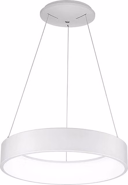 CHOPIN - Lampada a Sospensione Tonda a LED 36W, 3000K, Luce Calda, Struttura in Metallo Bianco, Diffusore in Metacrilato, IP20 - Rossini Group