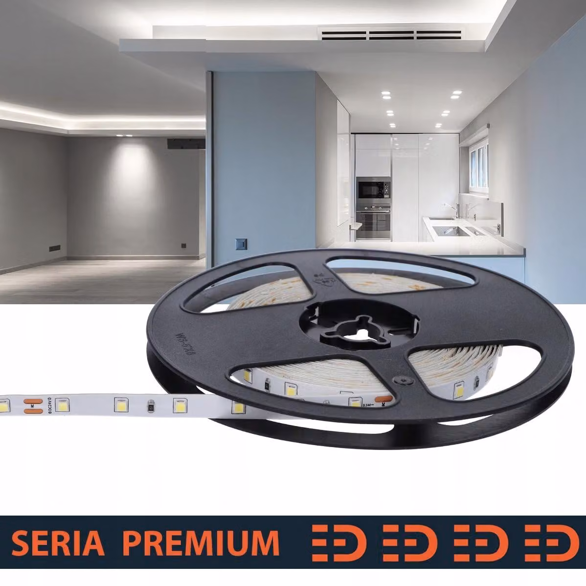 Striscia LED Prescot, bianco freddo, 24V, 5 metri, 60 LED per metro