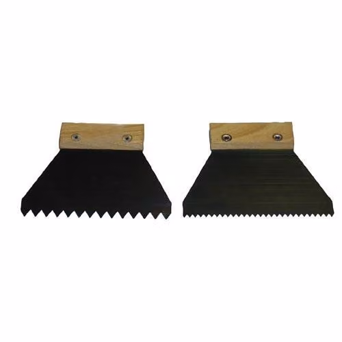 Spatola in acciaio con denti da 140 mm