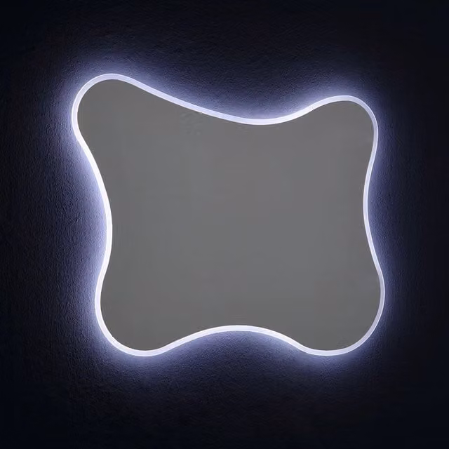 Specchio 100x75 con cornice a led