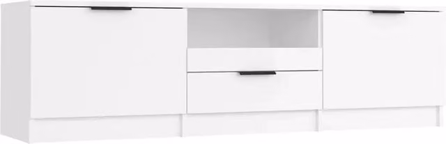 Mobile TV | Armadietto TV | Mobile Porta TV Bianco 140x35x40 cm in Legno Massello
