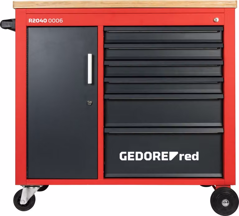 GEDORE rosso R20400006 Carrello da officina MECHANIC PLUS + 6 cassetti 988x431x935 mm, 3301818