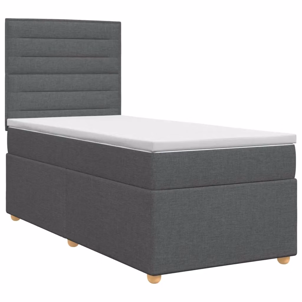 Letto box spring con materasso ibrido vidaXL Grigio e Bianco L/P: 100 x 200 cm – 2