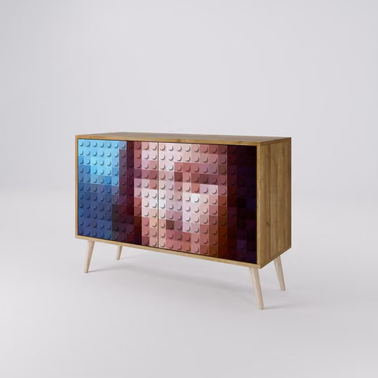 Cassettiera Spacerebels a 2 ante - credenza cassettiera - credenza alta - mobile guardaroba - soggiorno camera da letto - 57,5×111×42 (HxLxP)