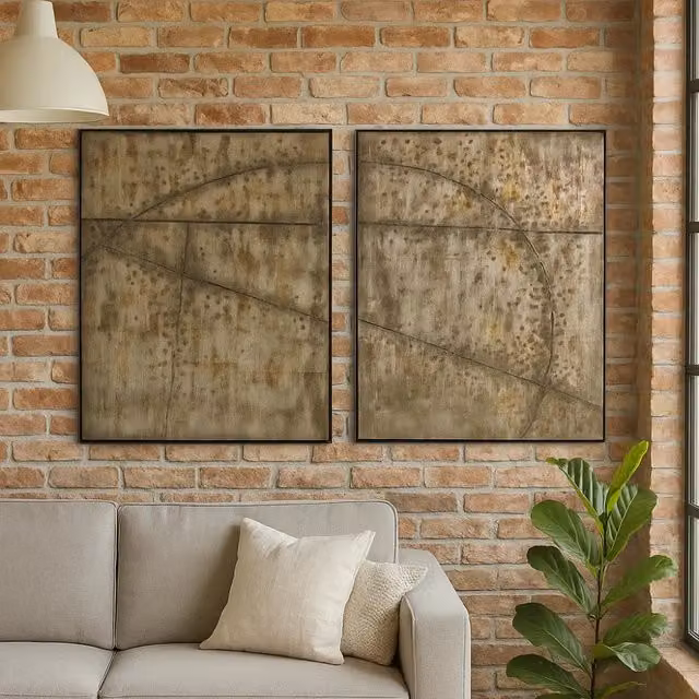 Olio su metallo da parete Two 75x100 cm design moderno | Duzzle