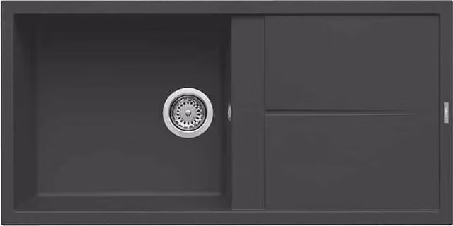 Lavello Elleci Incasso 1 vasca 100x50 Unico 480 Granitek Antracite LGU48059