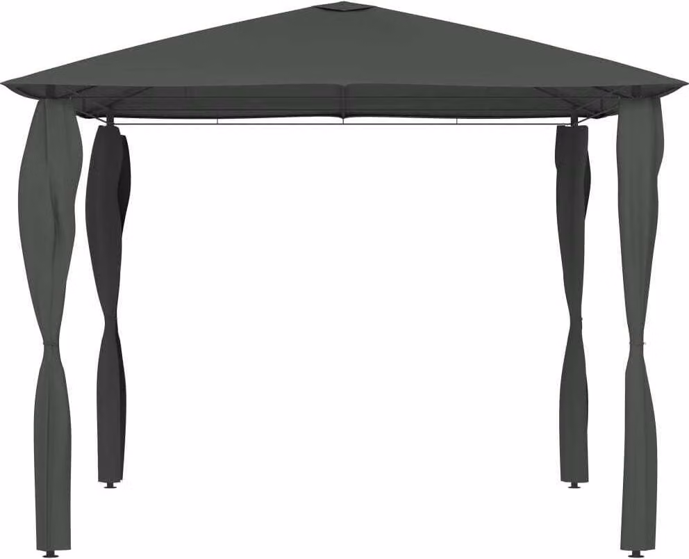 Gazebo con Montanti Rivestiti 3x3x2,6 m Antracite 160 g/m²