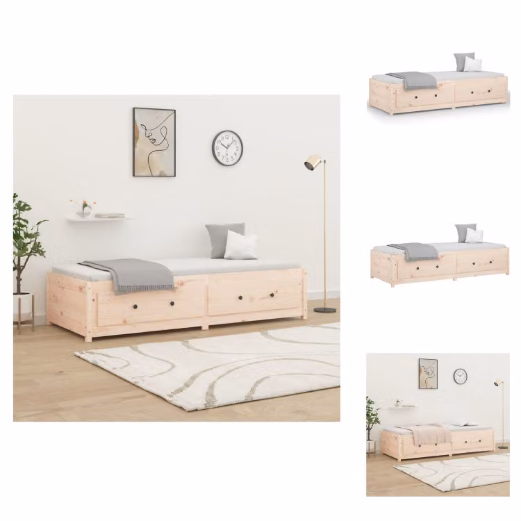 vidaXL Letto da giorno 90x200 cm in pino massiccio - Letti e strutture letto