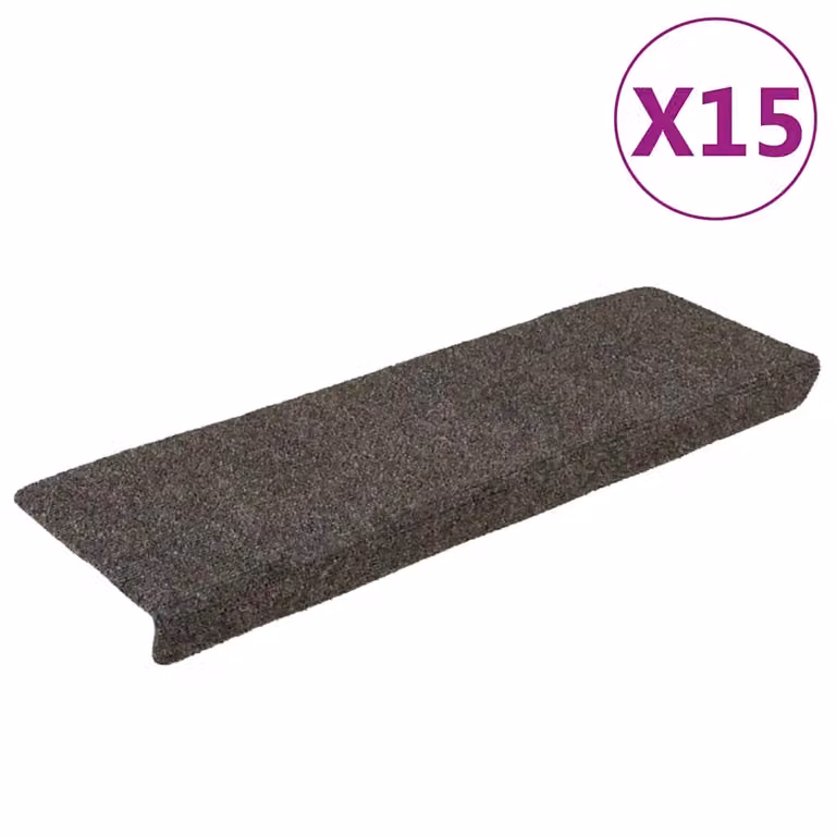 vidaXL Tappetini per scale autoadesivi 15 pz 65x21x4 cm Antracite