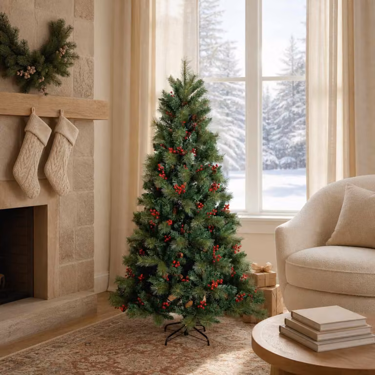 vidaXL Albero di Natale Artificiale con Rami Pieghevoli 120 cm