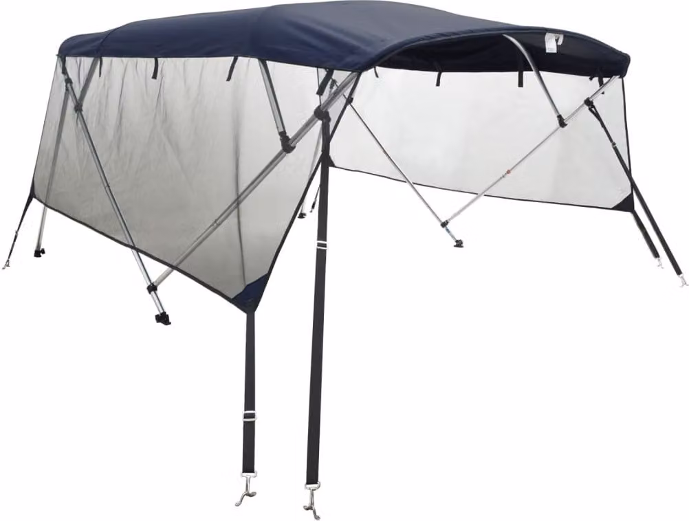 Bimini Prua con Pareti Laterali Rete 4Archi 243x(200-213)x137cm
