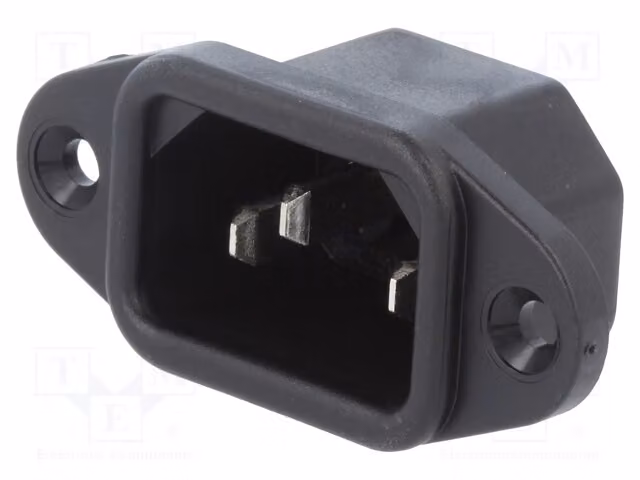 1 connettore: per alimentazione AC, 10A, modello 6162.0046. Connettore maschio