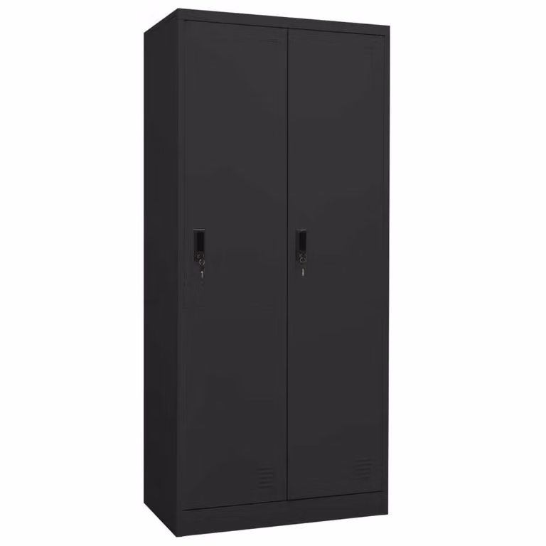 The Living Store Armadio antracite 80x50x180 cm in acciaio