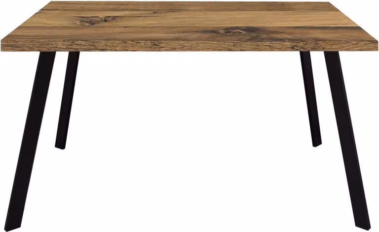Tavolo da pranzo rettangolare Ediva 1 140 x 90 x 75 Tavolo da pranzo in rovere nero/piallato 13871-140