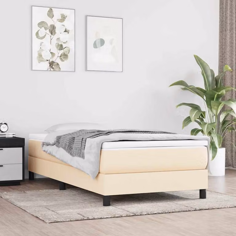vidaXL Materasso Ibrido per Bambini in Tessuto Beige L: 160 cm, P: 80 cm, H: 20 cm